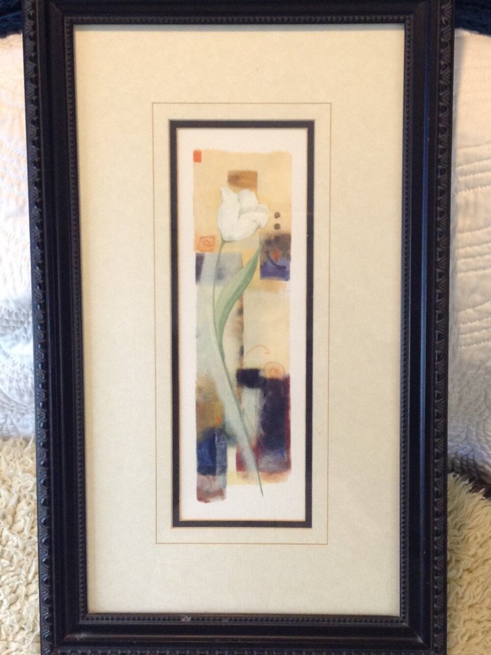 NWOT Modern Abstract Floral Framed Pic Colorful Cabincore Decorative Expressive